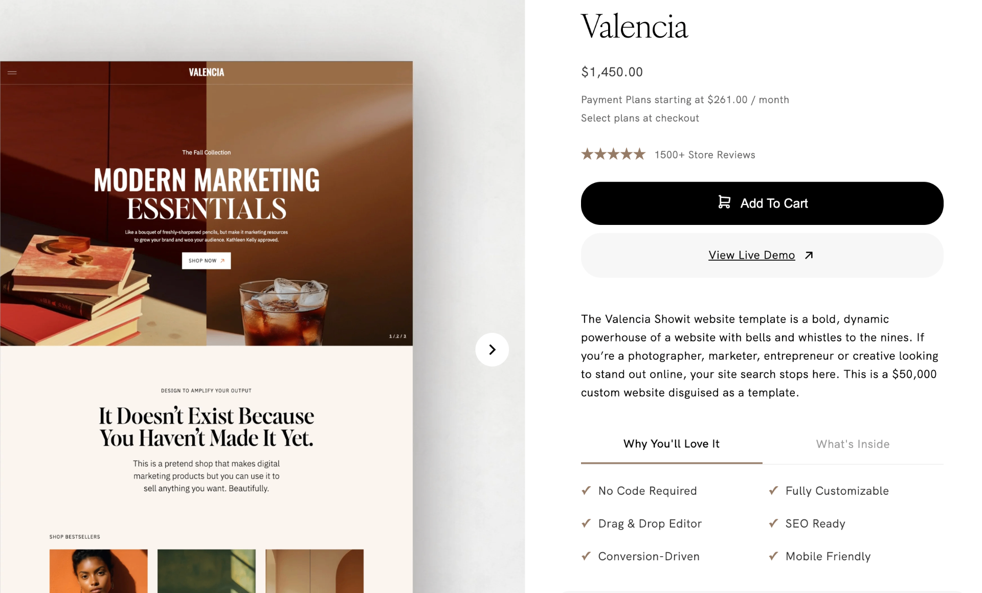 Tonic Site Shop — editorial website template preview